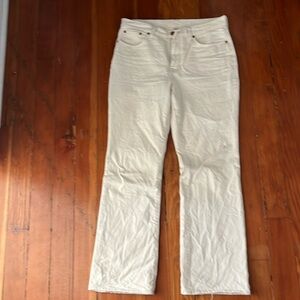 J crew Demi boot cut jeans, cream/ecru, 29